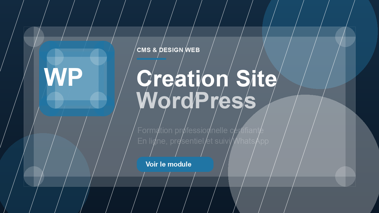 Création de site Internet avec WordPress